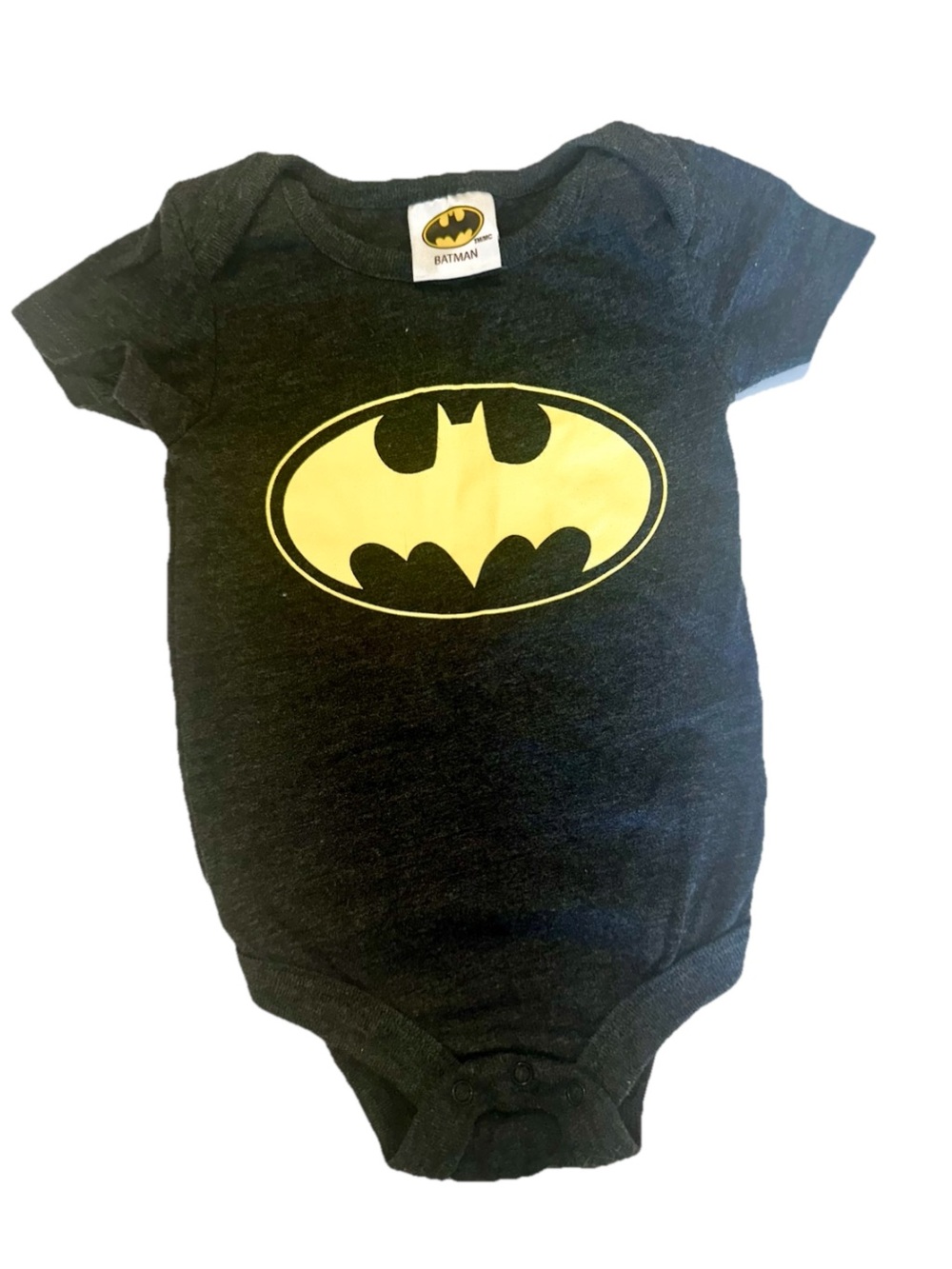 Batman Infant Bodysuit in Black and Yellow